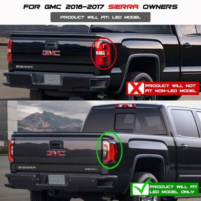 GMC LED Tail Lights, Sierra 1500 Tail Lights, Sierra 2500HD Tail Lights, Sierra 3500HD Tail Lights, Red Clear Tail Lights, Spyder Tail Lights