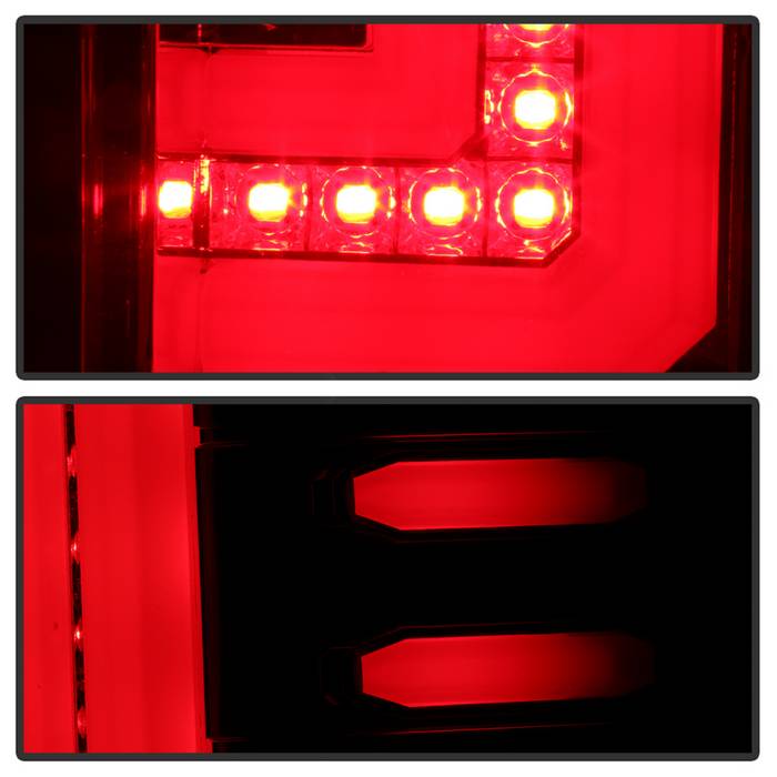 GMC LED Tail Lights, Sierra 1500 Tail Lights, Sierra 2500HD Tail Lights, Sierra 3500HD Tail Lights, Red Clear Tail Lights, Spyder Tail Lights