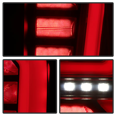 GMC LED Tail Lights, Sierra 1500 Tail Lights, Sierra 1500 19-20 Tail Lights, Black Tail Lights, Spyder Tail Lights