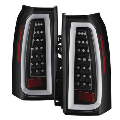 GMC LED Tail Lights, GMC Yukon Tail Lights, Yukon 15-19 Tail Lights, Black Tail Lights, Spyder Tail Lights