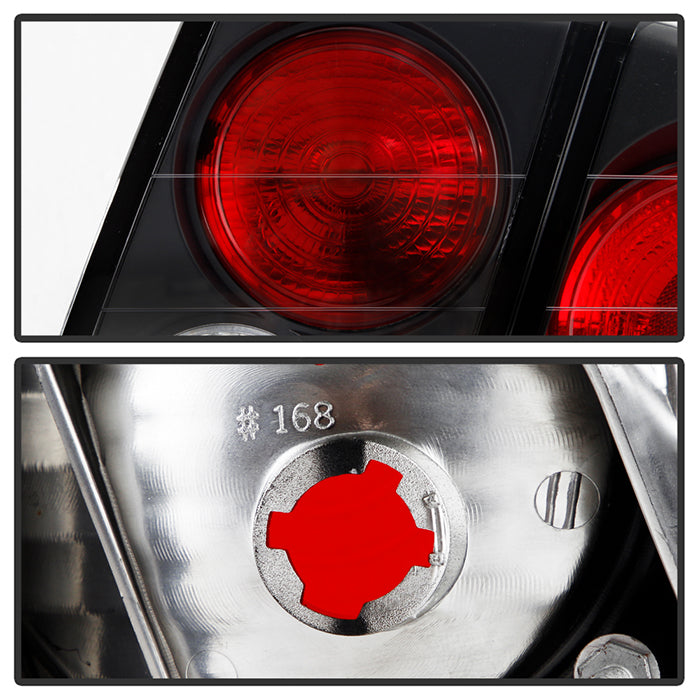 Honda Tail Lights, Honda Civic Tail Lights, Honda 01-05  Tail Lights, 4Dr Tail Lights, Euro Style Tail Lights, Black Tail Lights, Spyder Tail Lights