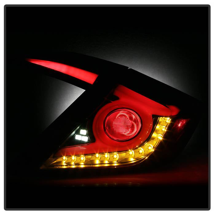 Honda LED Tail Lights, Civic Tail Lights, Civic 16-19 Tail Lights, Black Smoke Tail Lights, Spyder Tail Lights, LED Tail Lights