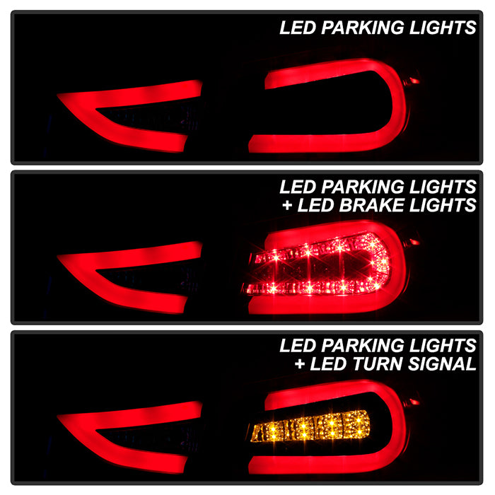 Hyundai Tail Lights, Hyundai Elantra Tail Lights, LED Tail Lights, Light Bar Tail Lights, 11-13 Tail Lights, Spyder Tail Lights, Black Tail Lights