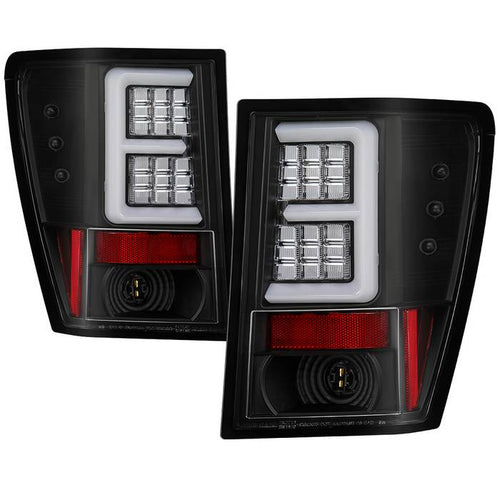 Jeep Tail Lights, Grand Cherokee Tail Lights, 05-06 Tail Lights, Light Bar Tail Lights, LED Tail Lights, Black Tail Lights, Spyder Tail Lights