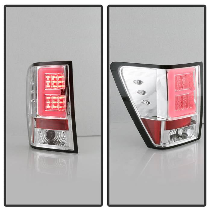 Jeep LED Tail Lights, Jeep Grand Tail Lights, Cherokee Tail Lights, 05-06 Version 2 Tail Lights, LED Tail Lights, Chrome Tail Lights, Spyder Tail Lights, Tail Lights