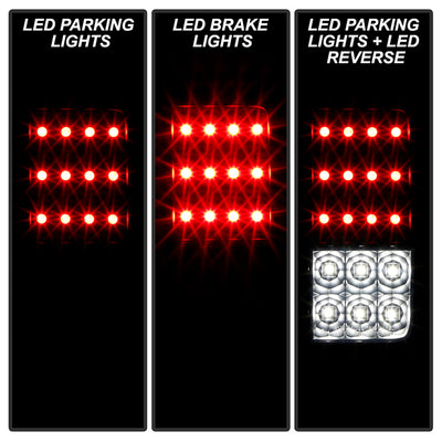 Jeep LED Tail Lights, Jeep Wrangler JK Tail Lights, Jeep Wrangler JKU Tail Lights, Jeep 07-18 Tail Lights, LED Tail Lights, Spyder LED Tail Lights, Black Tail Lights