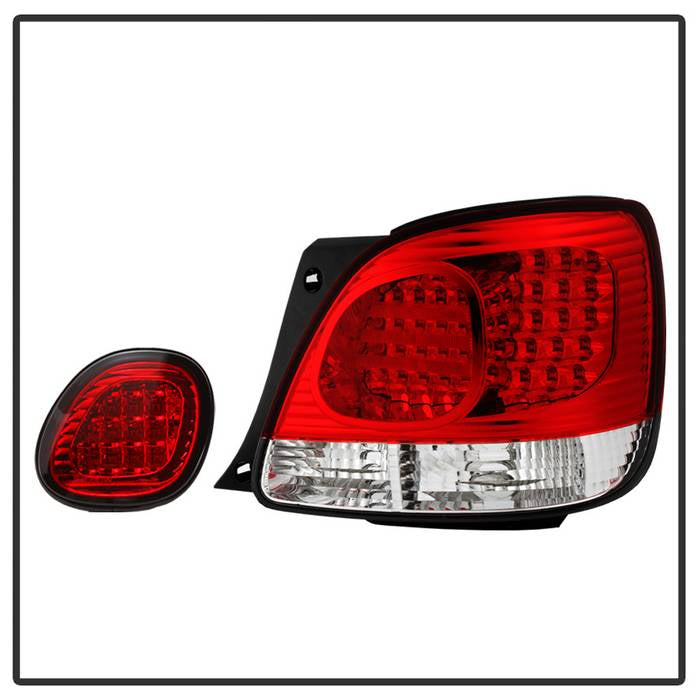 Lexus LED Tail Lights, GS 300 Tail Lights, GS 400 LED Tail Lights, Red Clear LED Tail Lights, Spyder LED Tail Lights