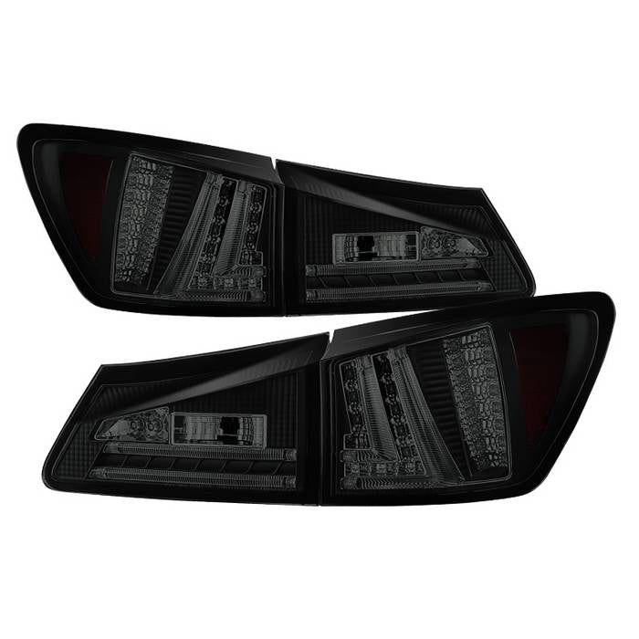 Lexus Tail Lights, Lexus IS250 Tail Lights, 06-08 Tail Lights, LED Tail Lights, Spyder Tail Lights, Black Smoke Tail Lights