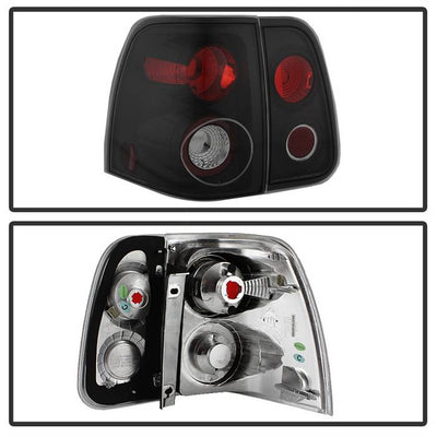 Lincoln Tail Lights, Lincoln Navigator Tail Lights, Euro Style Tail Lights, Tail Lights, 03-06 Tail Lights, Black Tail Lights, Spyder Tail Lights, 