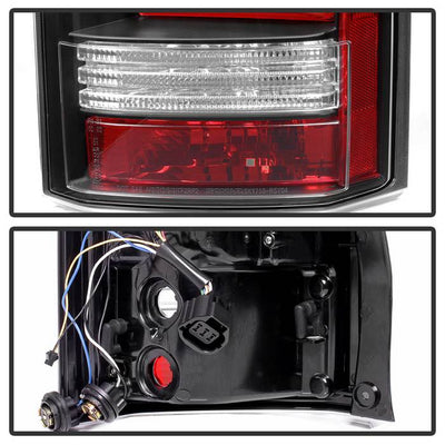 Land Rover Tail Lights, Discovery Tail Lights, Land Rover LR4 Tail Lights, Light Bar Tail Lights, LED Tail Lights, 10-14 Tail Lights, Black Tail Lights, Spyder Tail Lights