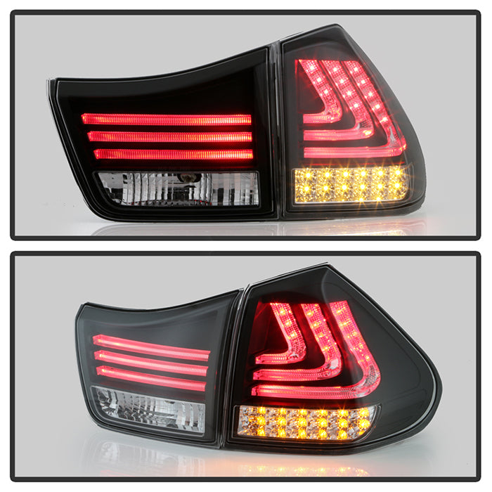 Lexus LED Tail Lights, RX330 Tail Lights, RX350 LED Tail Lights, Black LED Tail Lights, Spyder LED Tail Lights