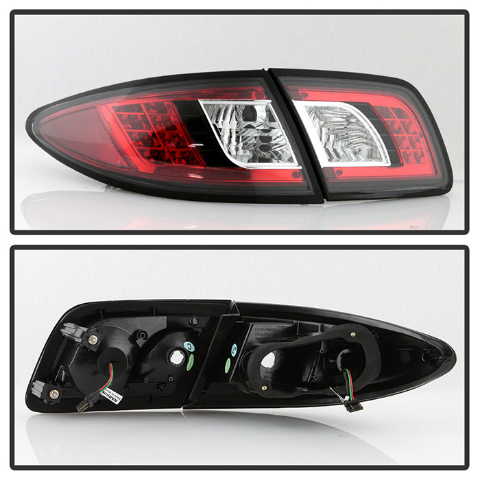 Mazda Tail Lights, Mazda6 Tail Lights, 03-08 Tail Lights, LED Tail Lights, Black Tail Lights, Spyder Tail Lights