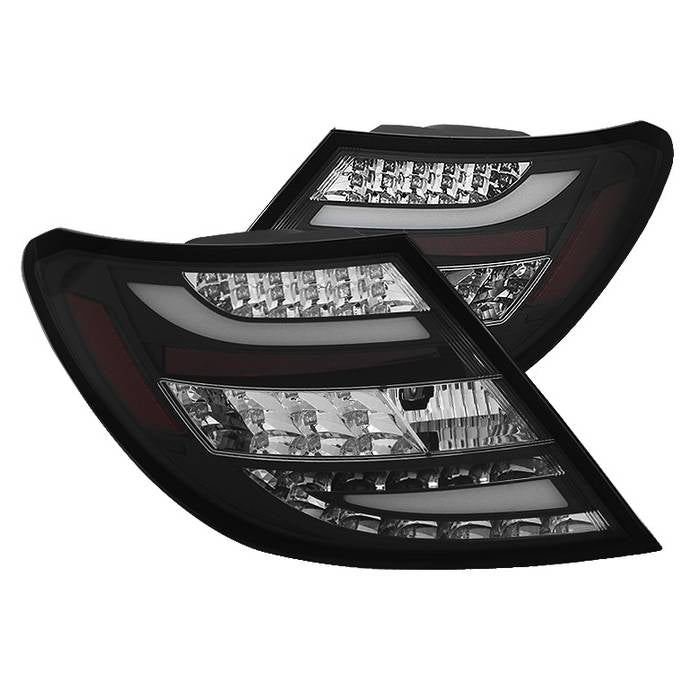 Mercedes Benz Tail Lights, C-Class Tail Lights, 08-11 Tail Lights, LED Tail Lights, Black Tail Lights, Spyder Tail Lights