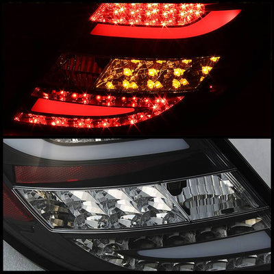 Mercedes Benz Tail Lights, C-Class Tail Lights, 08-11 Tail Lights, LED Tail Lights, Black Tail Lights, Spyder Tail Lights