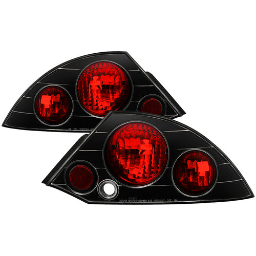 Mitsubishi Tail Lights, Mitsubishi Eclipse Tail Lights, 00-02 Tail Lights, Euro Style Tail Lights, Tail Lights, Black Tail Lights, Spyder Tail Lights