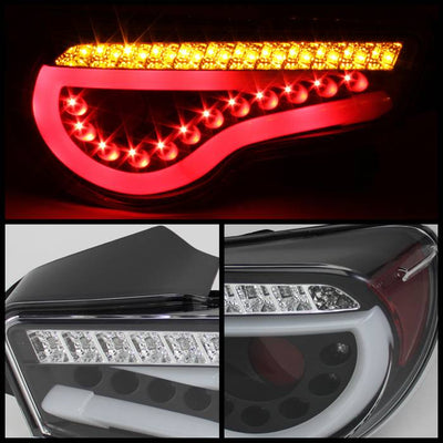 Scion LED Tail Lights, Scion FRS Tail Lights, FRS LED Tail Lights, FRS 05-10 Tail Lights, Black LED Tail Lights, LED Tail Lights, Spyder Tail Lights, Subaru BRZ Tail Lights, BRZ 12-18 Tail Lights