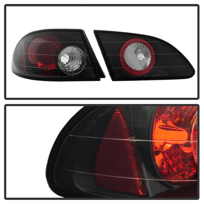 Toyota Tail Lights, Euro Style Tail Lights, Corolla Tail Lights, Black Tail Lights, Spyder Tail Lights