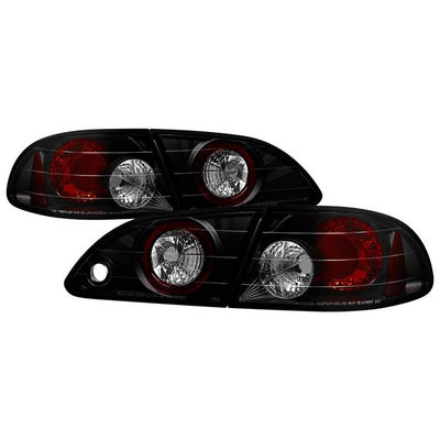 Toyota Tail Lights, Euro Style Tail Lights, Corolla Tail Lights, Black Smoke Tail Lights, Spyder Tail Lights