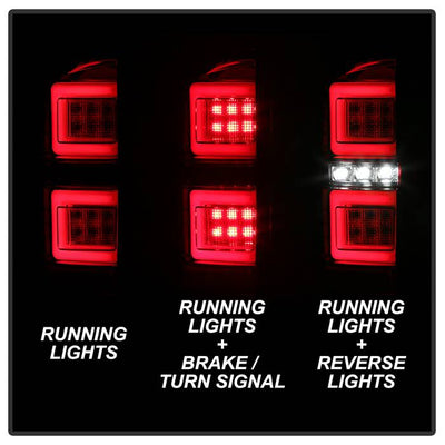 Toyota LED Tail lights, Toyota Tacoma Tail lights, Tacoma LED Tail lights, Tacoma 16-19 Tail lights, LED Tail lights, Red Clear Tail lights, Spyder Tail lights