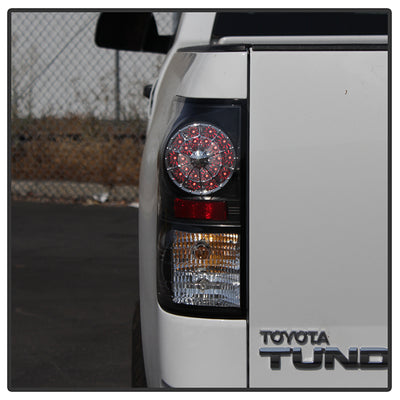 Toyota Tail Lights, Tundra Tail Lights, Tundra 07-13 Tail Lights, LED Tail Lights, Black Tail Lights, Spyder Tail Lights