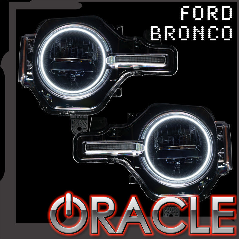 Oracle Lighting 2021-2022 Ford Bronco Led Headlight Halo Kit - Base Headlights