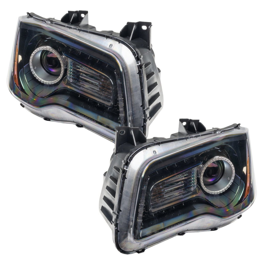 2011-2014 Chrysler 300c Non Hid Pre-assembled SMD Halo Headlights - Black Housing