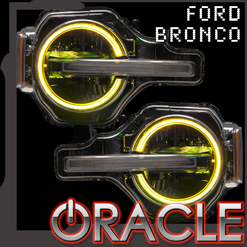 Oracle Lighting 2021-2022 Ford Bronco Colorshift® Rgb+w Headlight Halo Upgrade Kit