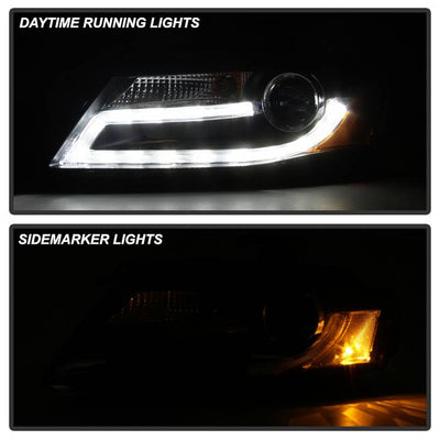 Audi A4 Headlights, A4 Headlights, Audi Headlights, 09-12 Audi Headlights, Spyder Headlights,Headlights , Black Headlights,  Audi A4, A4 Headlights 