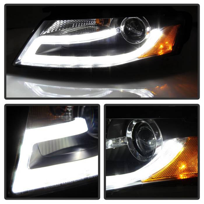 Audi A4 Headlights, A4 Headlights, Audi Headlights, 09-12 Audi Headlights, Spyder Headlights,Headlights, Black Headlights,  Audi A4, A4 Headlights 