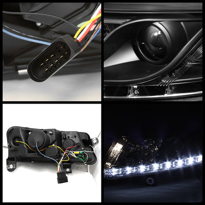 Audi A6 Headlights, A6 Headlights,  Audi Headlights,05-07 Audi Headlights, Spyder Headlights, Headlights, Black Headlights,  Audi A6, A6 Headlights 