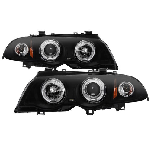 BMW E46 Headlights, BMW 3-Series Headlights, E46 99-01 Headlights, BMW Projector Headlights, BMW Headlights, Spyder Headlights, Projector Headlights, Black Smoke Headlights