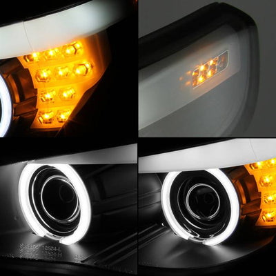 BMW E60 Headlights, BMW 5-Series Headlights, E60 04-07 Headlights, BMW Projector Headlights, BMW Headlights, Spyder Headlights, Projector Headlights, Black Headlights