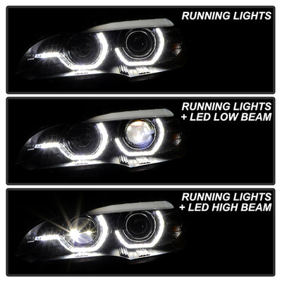 BMW X5 E70 Headlights, BMW Headlights, 07-10 Projector Headlights, Spyder Headlights, Headlights, Black Headlights, BMW X5 E70, X5 E70 Headlights