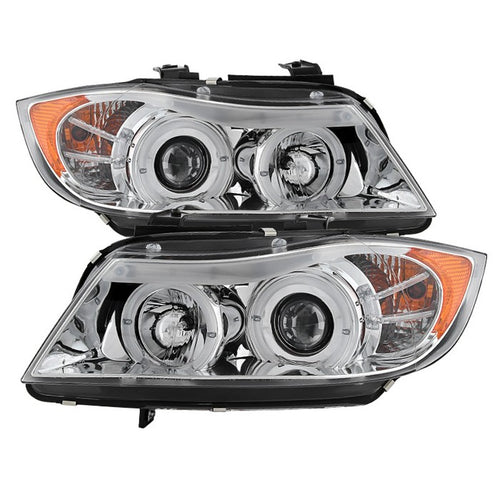 BMW E90 Headlights, BMW 3-Series Headlights, 06-08 Headlights, BMW Headlights, 3-Series Headlights, Spyder Headlights, Projector Headlights, Headlights, Chrome Headlights, BMW 3-Series