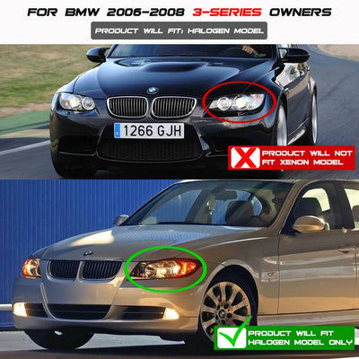 BMW E90 Headlights, BMW 3-Series Headlights, 06-08 Headlights, BMW Headlights, 3-Series Headlights, Spyder Headlights, Projector Headlights, Headlights, Chrome Headlights, BMW 3-Series