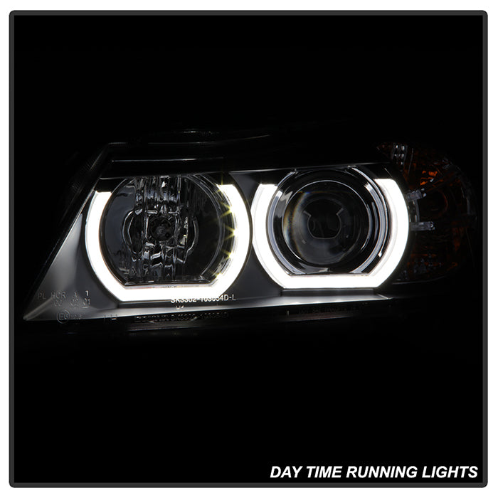 BMW E90 Headlights, BMW 3-Series Headlights, 06-08 Projector Headlights, BMW Headlights, 3-Series Headlights, Spyder Headlights, Projector Headlights, Headlights, Black Headlights, BMW 3-Series