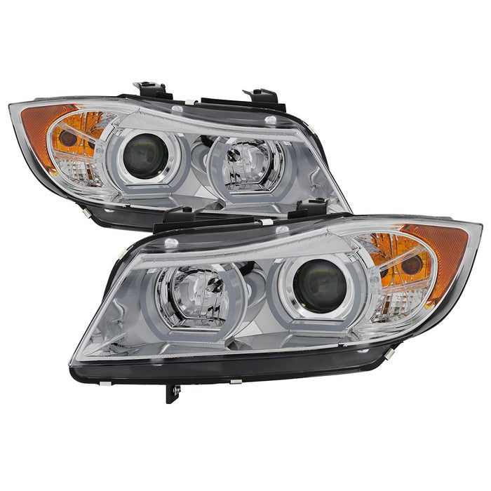 BMW E90 Headlights, BMW 3-Series Headlights, 06-08 Projector Headlights, BMW Headlights, 3-Series Headlights, Spyder Headlights, Projector Headlights, Headlights, Chrome Headlights, BMW 3-Series
