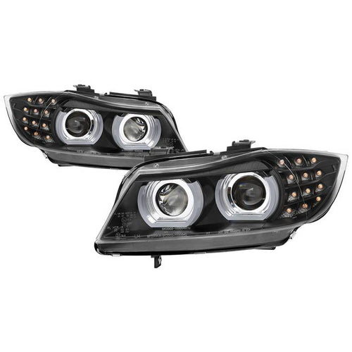 BMW E90 Headlights, BMW 3-Series Headlights, 09-12 Projector Headlights, BMW Headlights, 3-Series Headlights, Spyder Headlights, Projector Headlights, Headlights, Black Headlights, BMW 3-Series