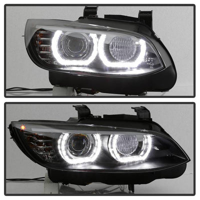 BMW E92 Headlights, BMW 3-Series Headlights, 08-10 Projector Headlights, BMW Headlights, 3-Series Headlights, Spyder Headlights, Projector Headlights, Headlights, Black Headlights, BMW 3-Series