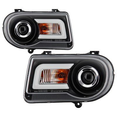 Chrysler Projector Headlights, Chrysler 300C Headlights, Projector Headlights, 300C Headlights, 05-10 Headlights, Black Headlights, Spyder Headlights