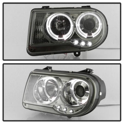 Chrysler Projector Headlights, Chrysler 300C Headlights, 05-10 Headlights, Projector Headlights, Smoke Projector Headlights, Spyder Projector Headlights