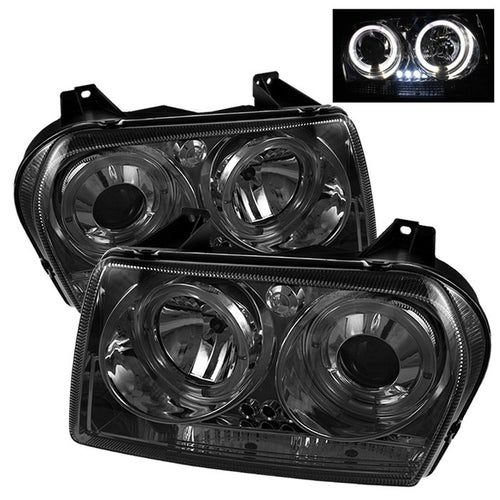 Chrysler Projector Headlights, Chrysler 300 Headlights, 05-08 Headlights, Projector Headlights, Smoke Projector Headlights, Spyder Projector Headlights