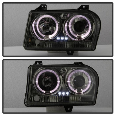 Chrysler Projector Headlights, Chrysler 300 Headlights, 05-08 Headlights, Projector Headlights, Smoke Projector Headlights, Spyder Projector Headlights