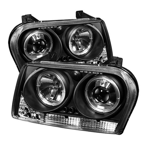 Chrysler Projector Headlights, Chrysler 300 Projector Headlights, 09-10 Projector Headlights, Projector Headlights, Black Projector Headlights, Spyder Projector Headlights