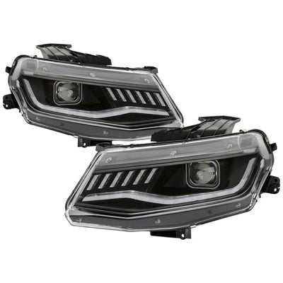 Chevy Projector Headlights, Chevy Camaro Headlights, Chevy 16-18 Headlights, Projector Headlights, Black Headlights, Spyder Headlights