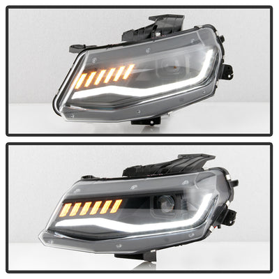 Chevy Projector Headlights, Chevy Camaro Headlights, Chevy 16-18 Headlights, Projector Headlights, Black Headlights, Spyder Headlights