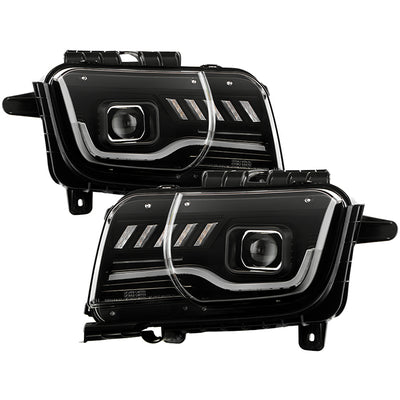 Chevy Headlights, Chevy Camaro Headlights, Chevy 2010-2013 Headlights, Equipped Headlights, Black Headlights, Spyder Headlights