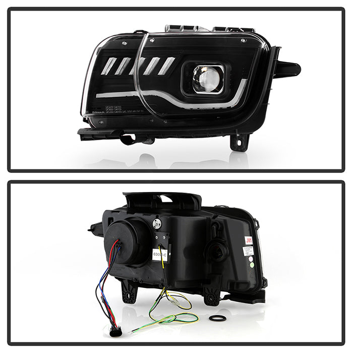 Chevy Headlights, Chevy Camaro Headlights, Chevy 2010-2013 Headlights, Projector Headlights, Black Headlights, Spyder Headlights