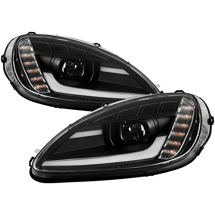 Chevy Projector Headlights, Chevy Corvette Headlights, Chevy 2005-2013 Headlights, Projector Headlights, Black Projector Headlights, Spyder Headlights