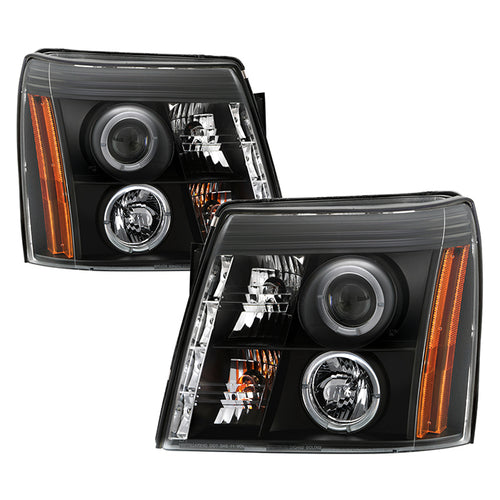 Cadillac Escalade Headlights, Cadillac Headlights, 02-03 Projector Headlights, Spyder Headlights, Headlights, Black Headlights, Escalade Headlights, Projector Headlights